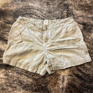 Women’s Sonoma Linen / Cotton Blend Shorts, Size 10, Tan / Cream Color